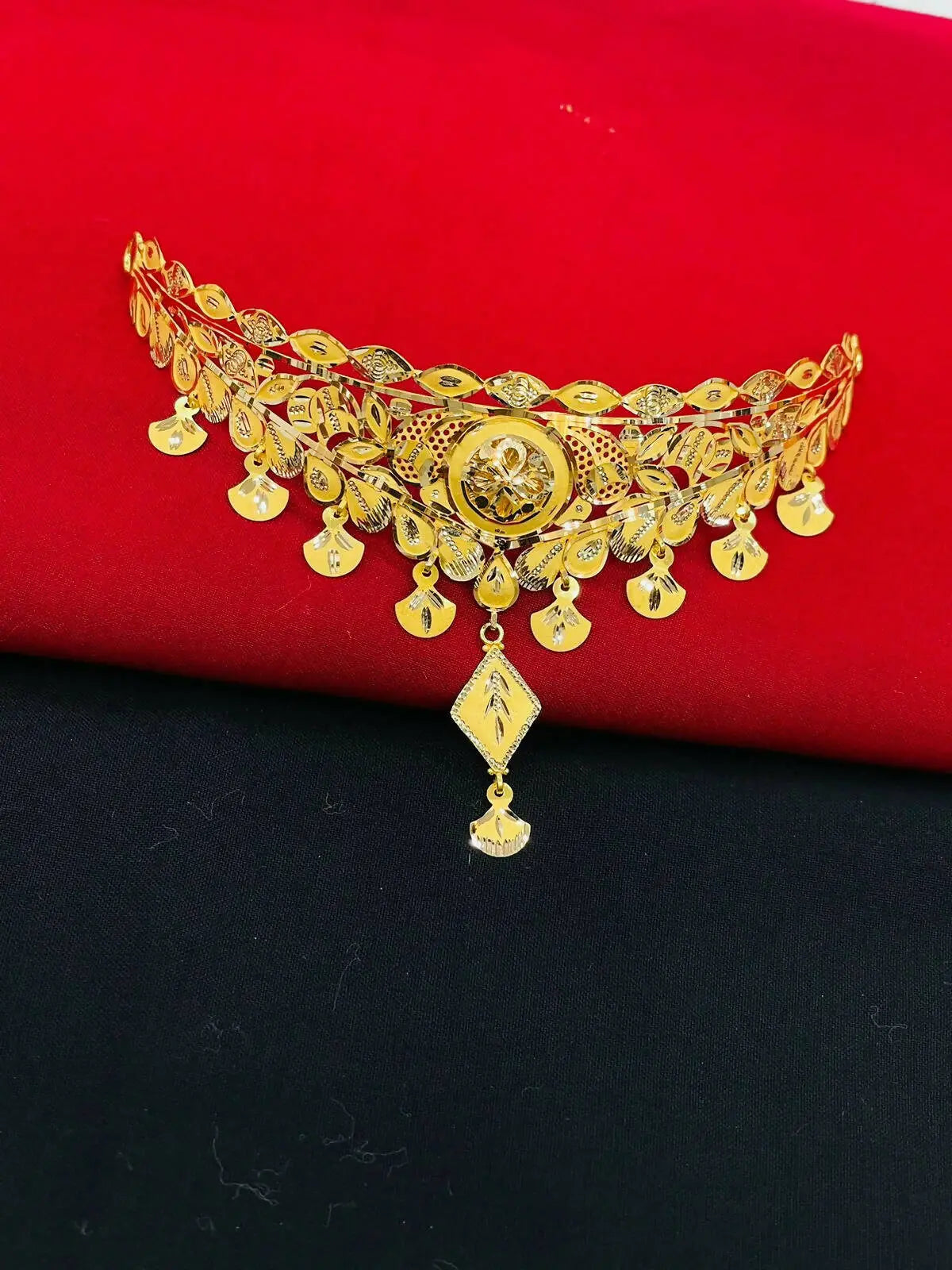 Bengali gold store choker necklace