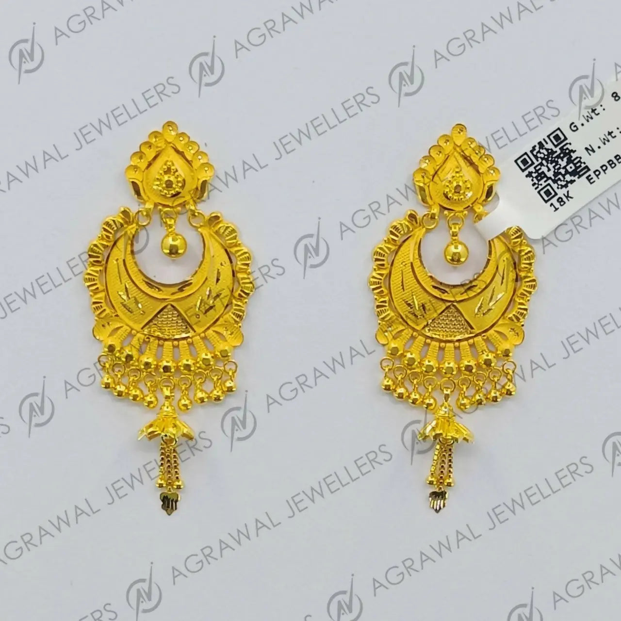 Gold Earrings Sarafa Bazar India