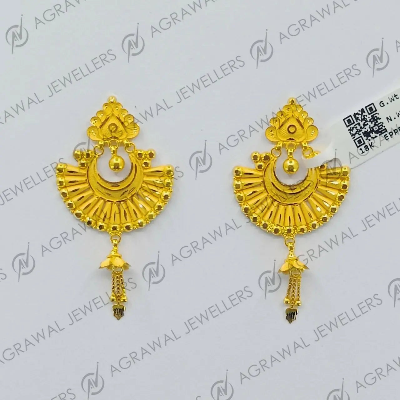 Gold Earrings Sarafa Bazar India