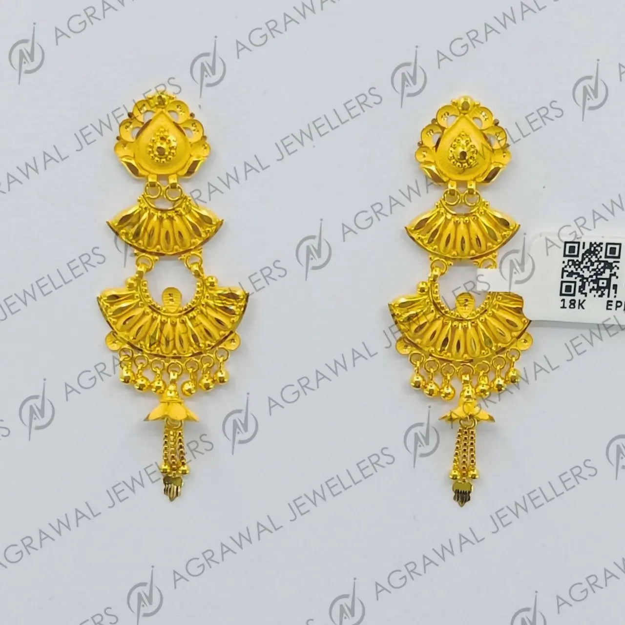 Gold Earrings Sarafa Bazar India