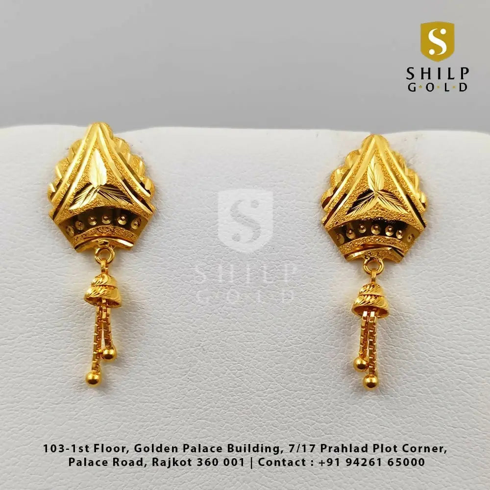 Gold Earrings Sarafa Bazar India