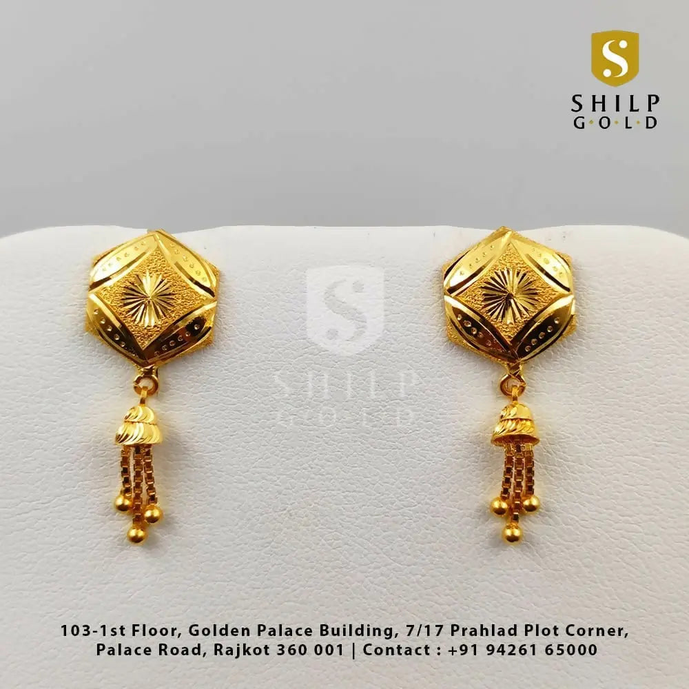 Gold Earrings Sarafa Bazar India
