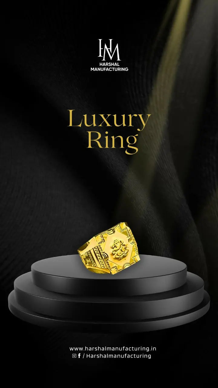 Gold Gents Ring Sarafa Bazar India