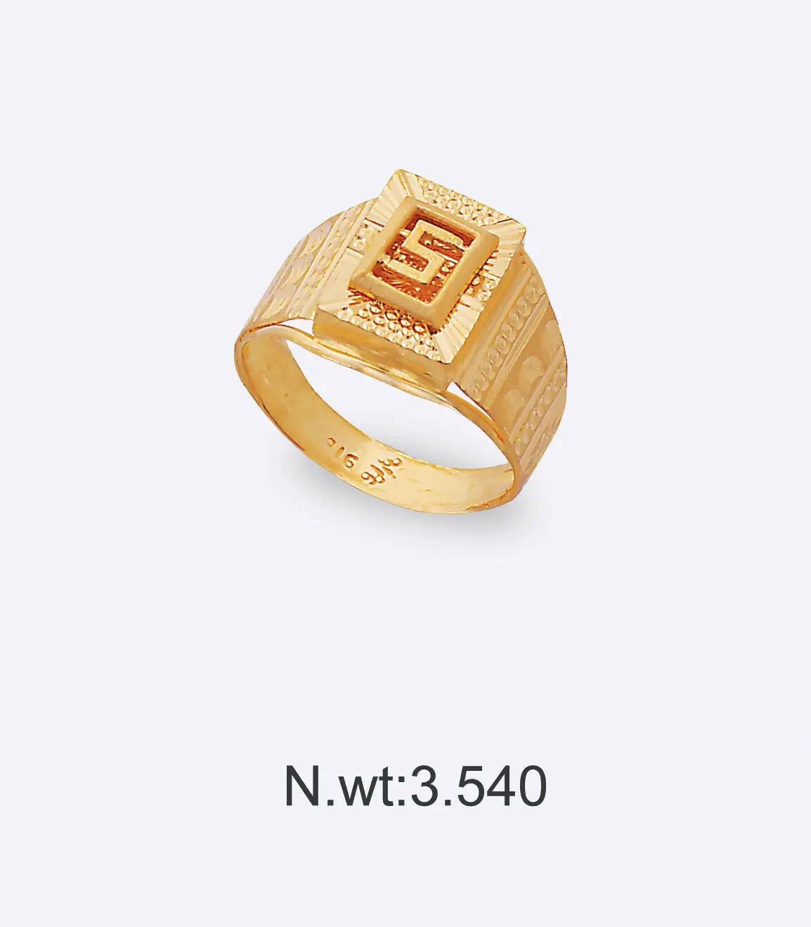 Gold Gents Ring Sarafa Bazar India