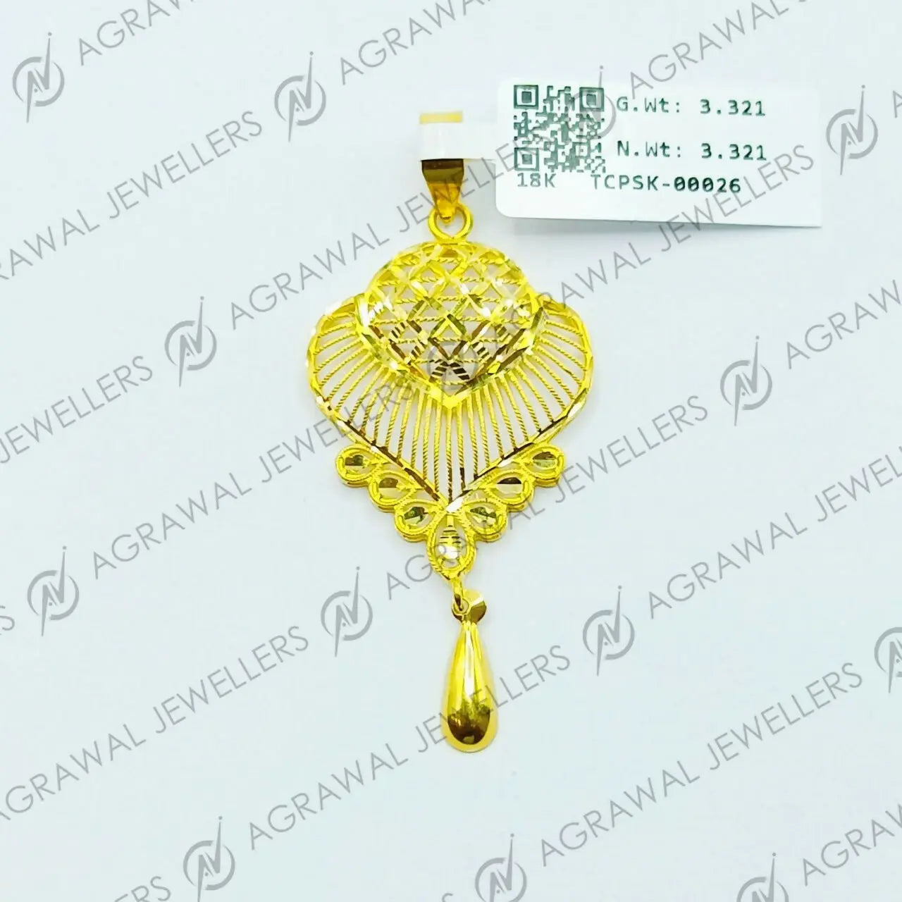 Gold Ladies Pendant Sarafa Bazar India