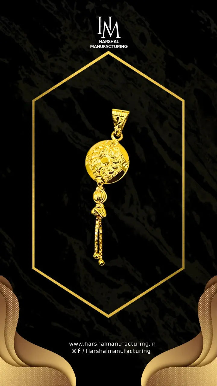 Gold Ladies Pendant Sarafa Bazar India
