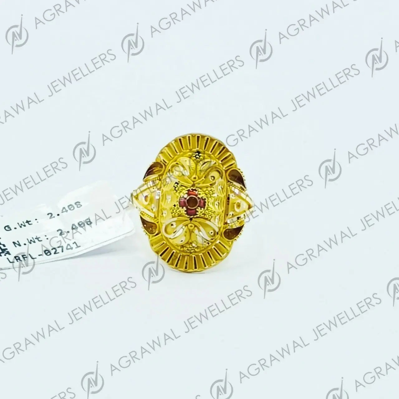 Gold Ladies Ring Sarafa Bazar India