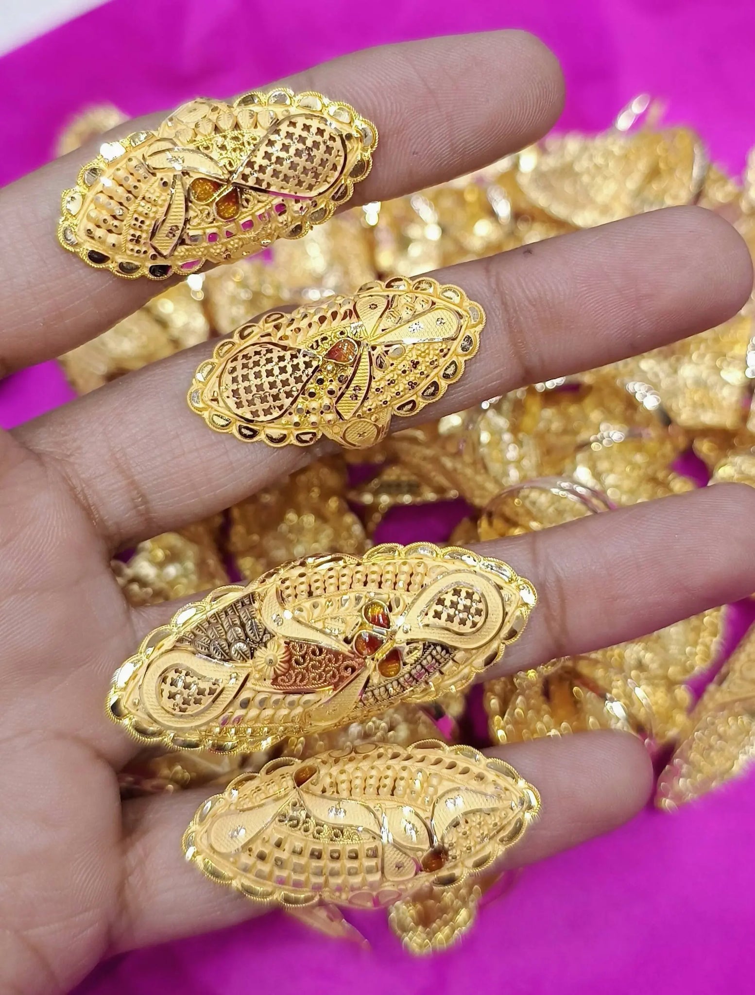 trending gold finger rings latest | Vanki designs jewellery, Gold earrings  models, Beaded jewelry designs