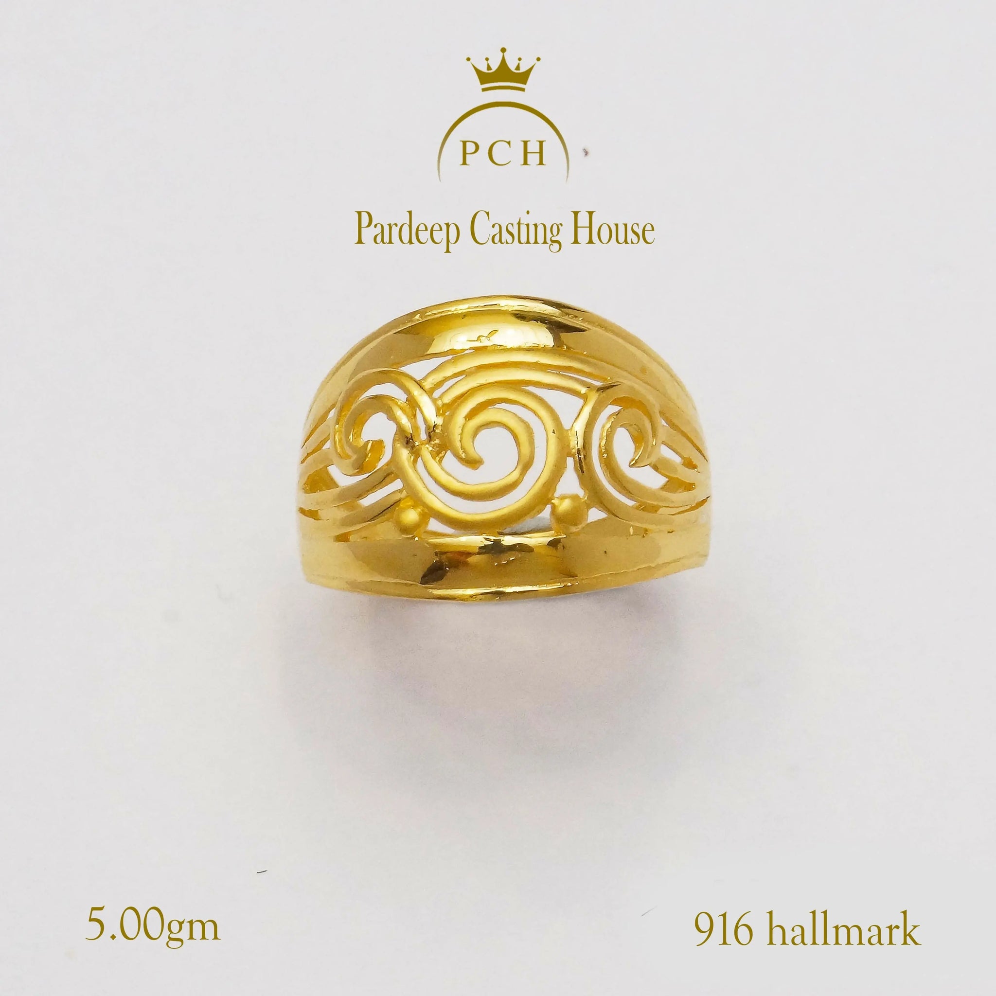 Gold Ladies Stylish Fancy Ring Sarafa Bazar India