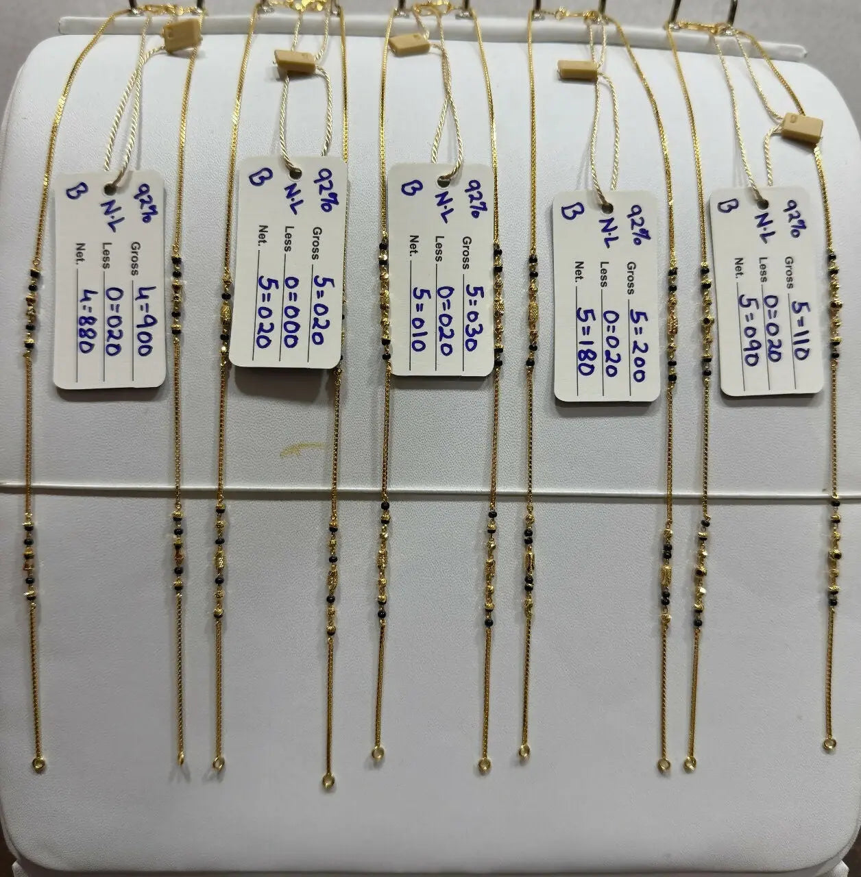 Gold Mangalsutra Chains Sarafa Bazar India