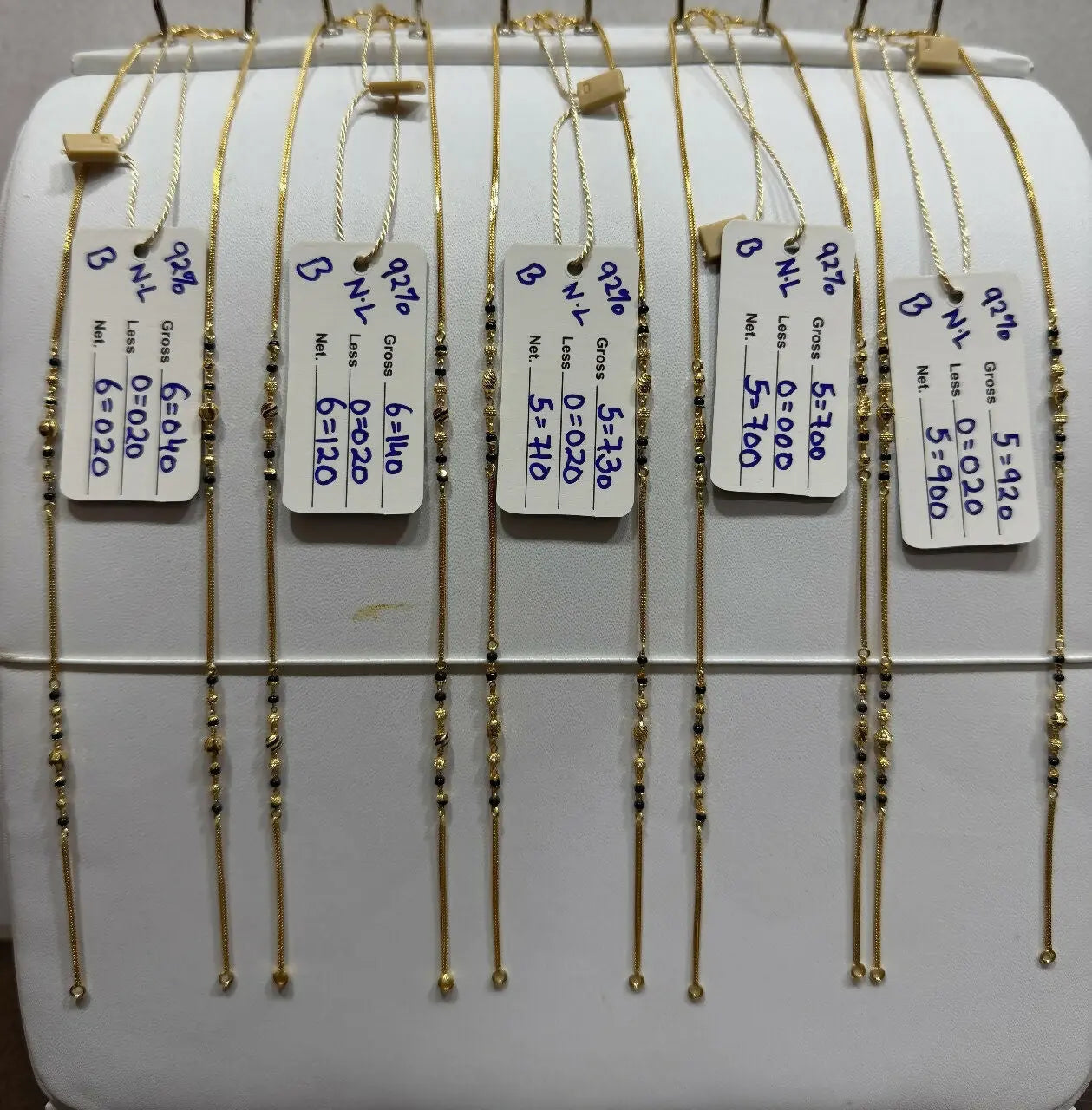 Gold Mangalsutra Chains Sarafa Bazar India