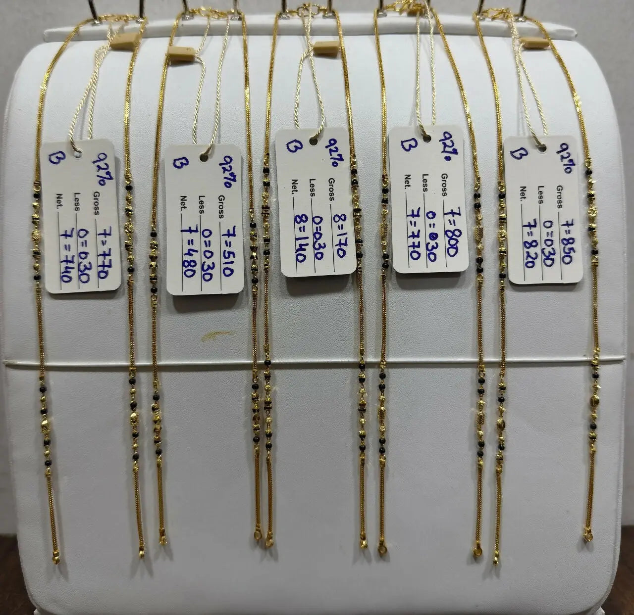 Gold Mangalsutra Chains Sarafa Bazar India
