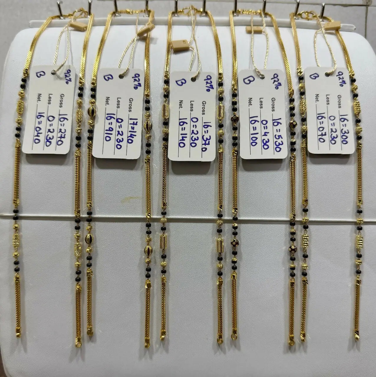 Gold Mangalsutra Chains Sarafa Bazar India