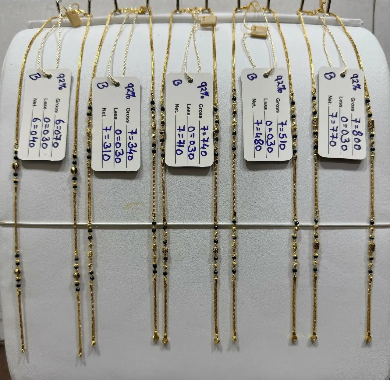 Gold Mangalsutra Chains Sarafa Bazar India