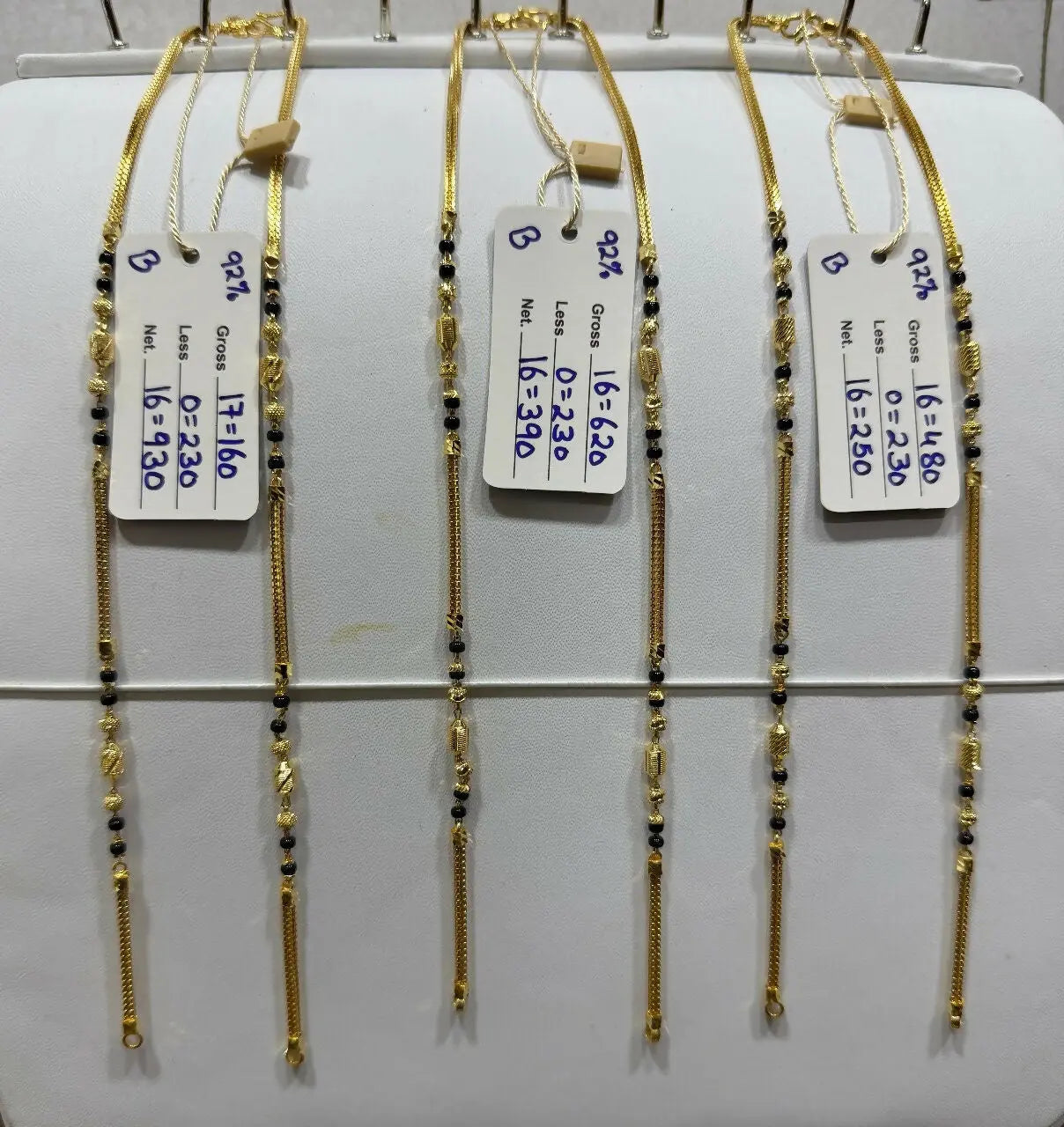 Gold Mangalsutra Chains Sarafa Bazar India