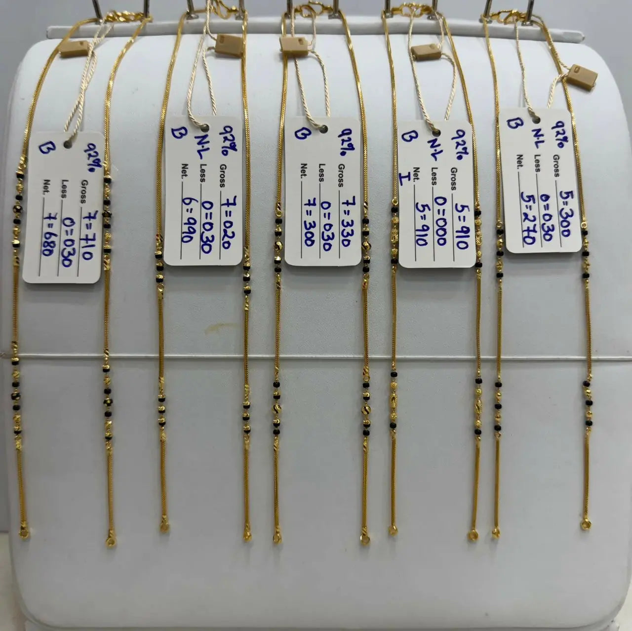 Gold Mangalsutra Chains Sarafa Bazar India