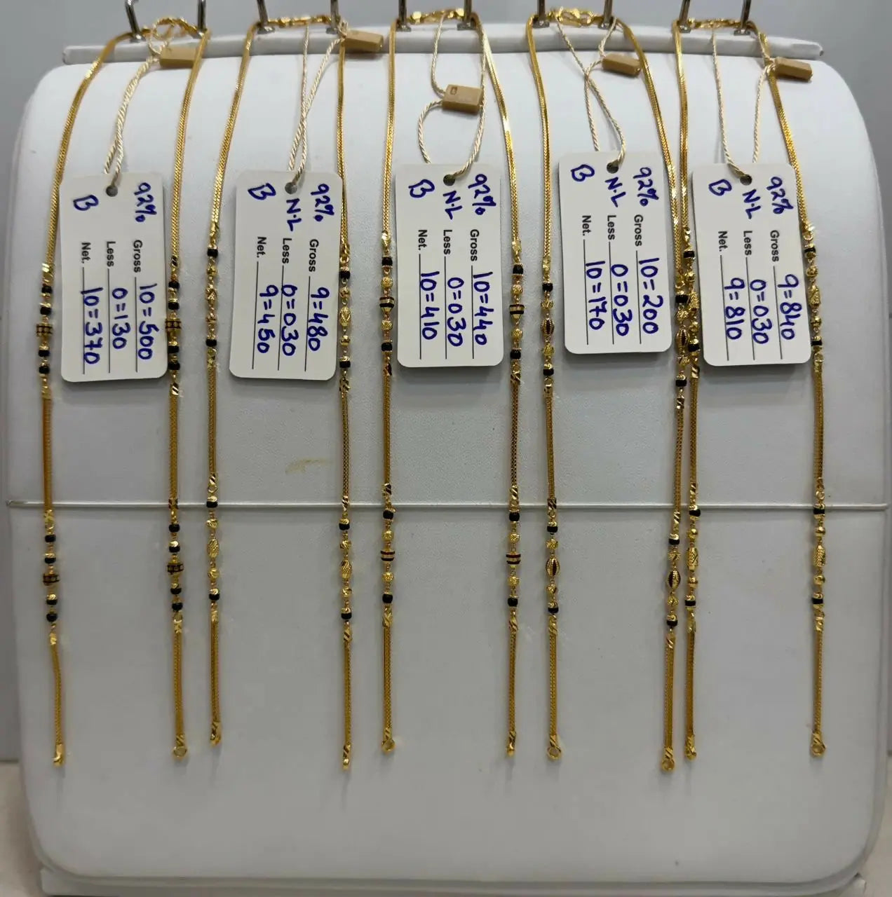 Gold Mangalsutra Chains Sarafa Bazar India