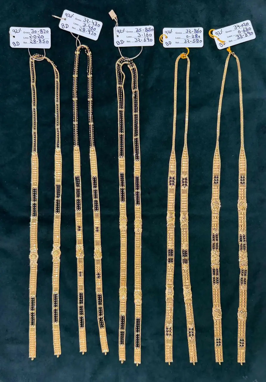 Gold Mangalsutra Chains Sarafa Bazar India