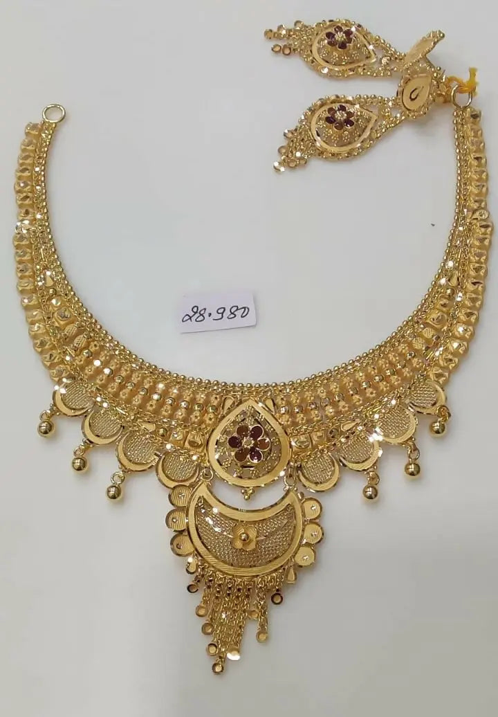 Gold Necklace Sarafa Bazar India