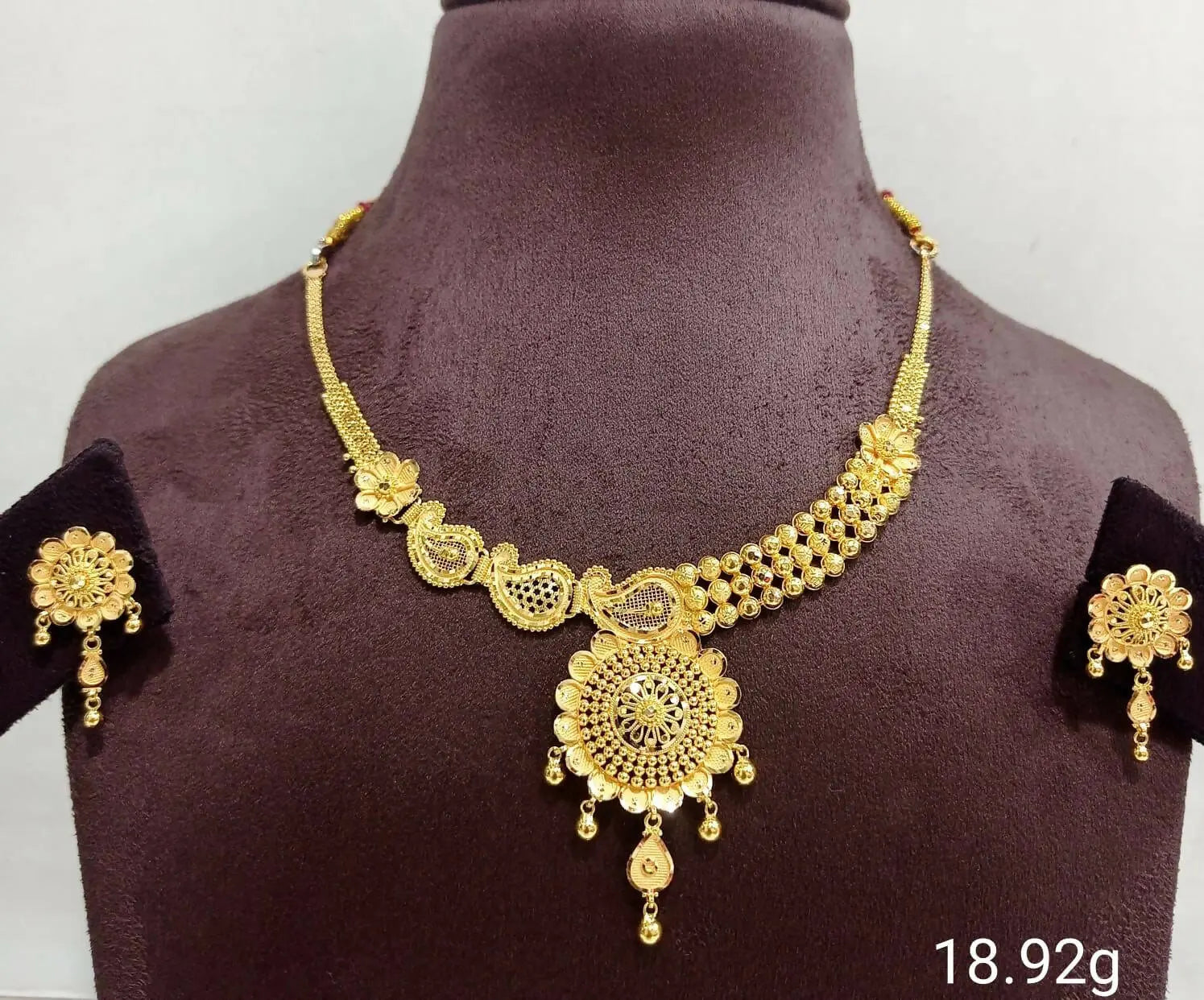 Gold Necklace Sarafa Bazar India