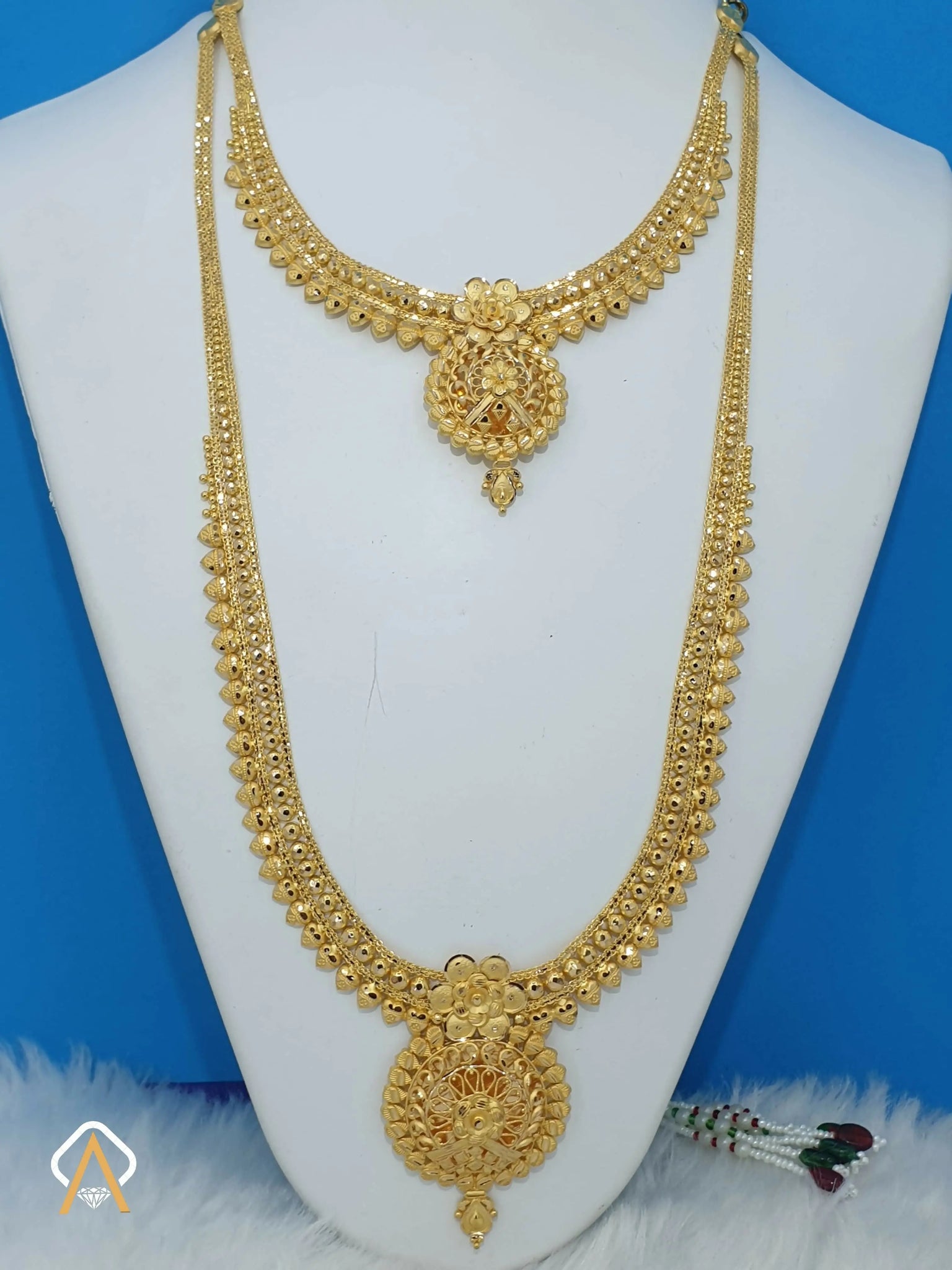 Gold Necklace & Long Set Sarafa Bazar India