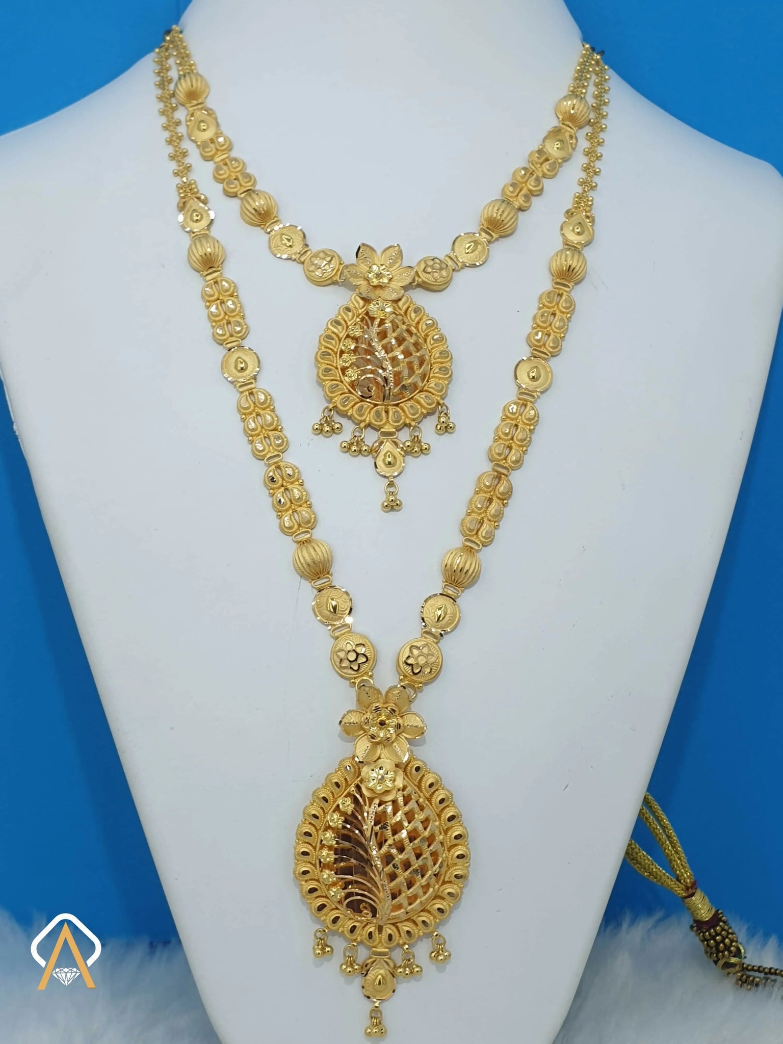 Gold Necklace & Long Set Sarafa Bazar India