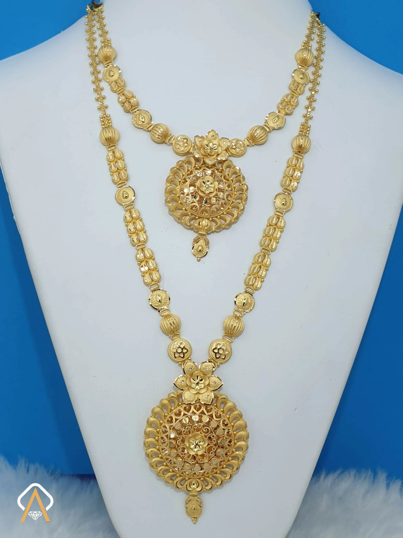 Gold Necklace & Long Set Sarafa Bazar India