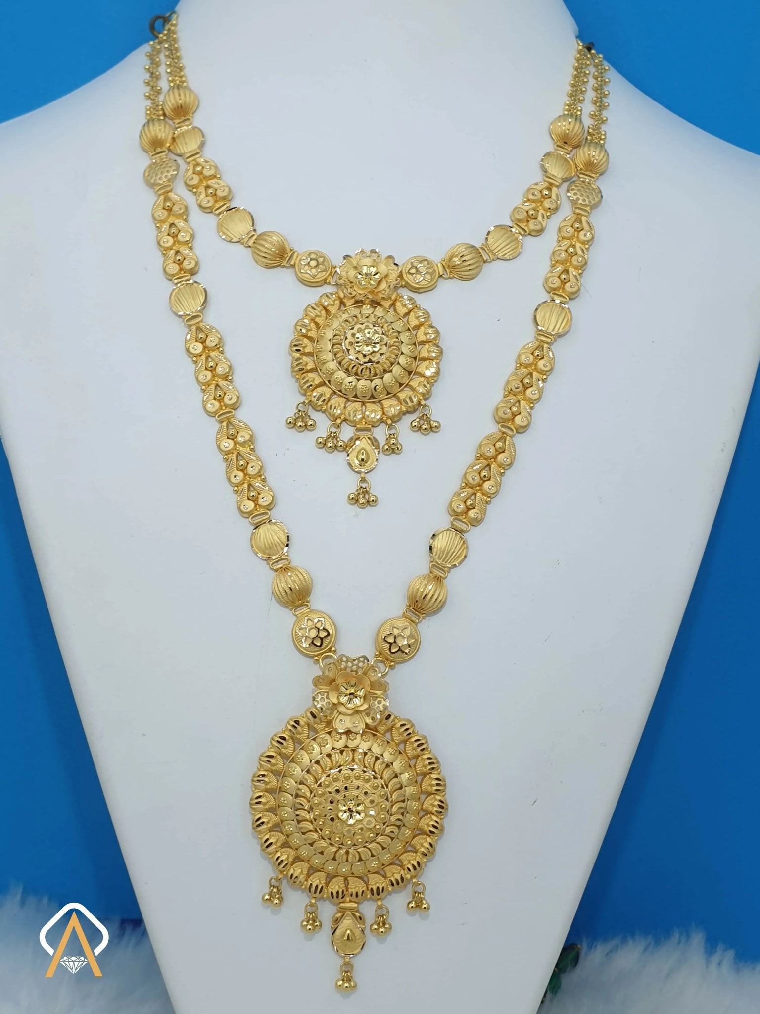 Gold Necklace & Long Set Sarafa Bazar India