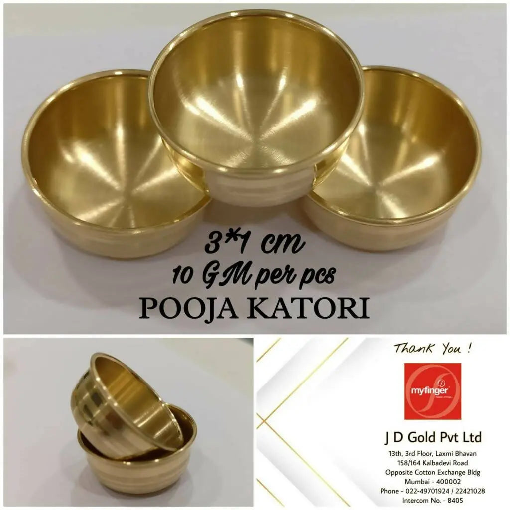 Gold Pooja Katori Sarafa Bazar India
