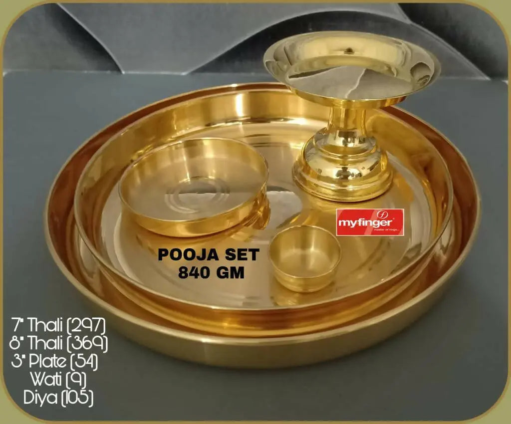 Gold Pooja Set Sarafa Bazar India
