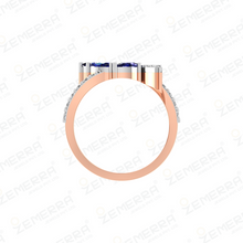 Radiant 14K Rose Gold Diamond Rings Sarafa Bazar India