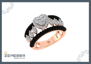 Heart Cut Halo Diamond Ring In 14K Gold Sarafa Bazar India