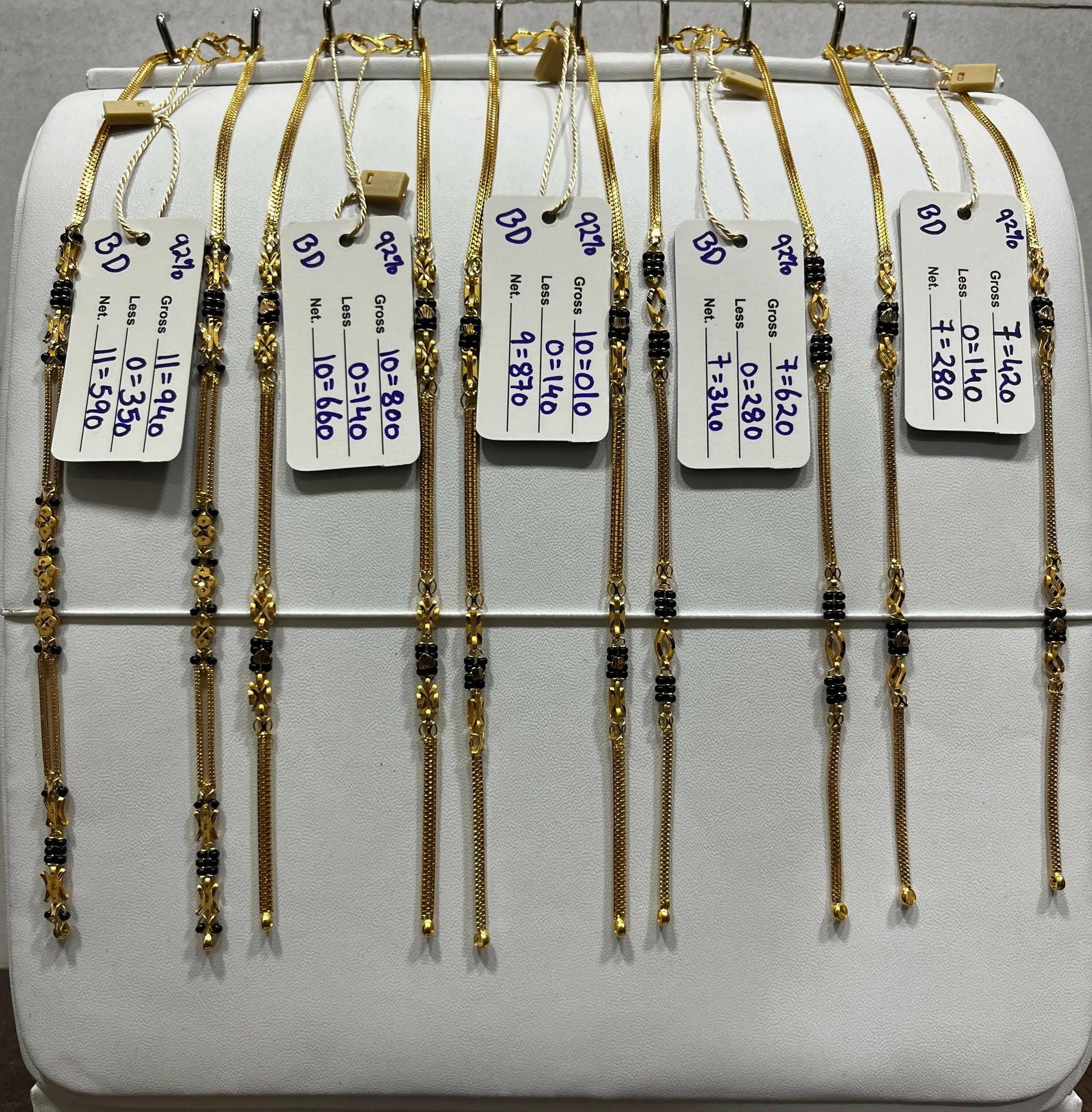 Gold Mangalsutra Chains Sarafa Bazar India