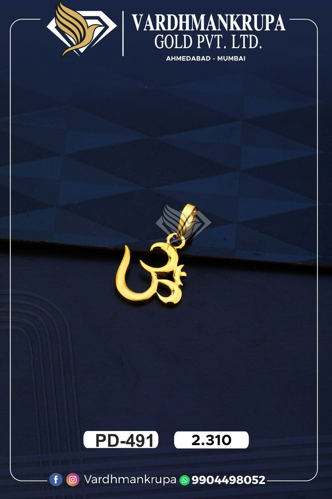 Plain Casting God Pendant Sarafa Bazar India