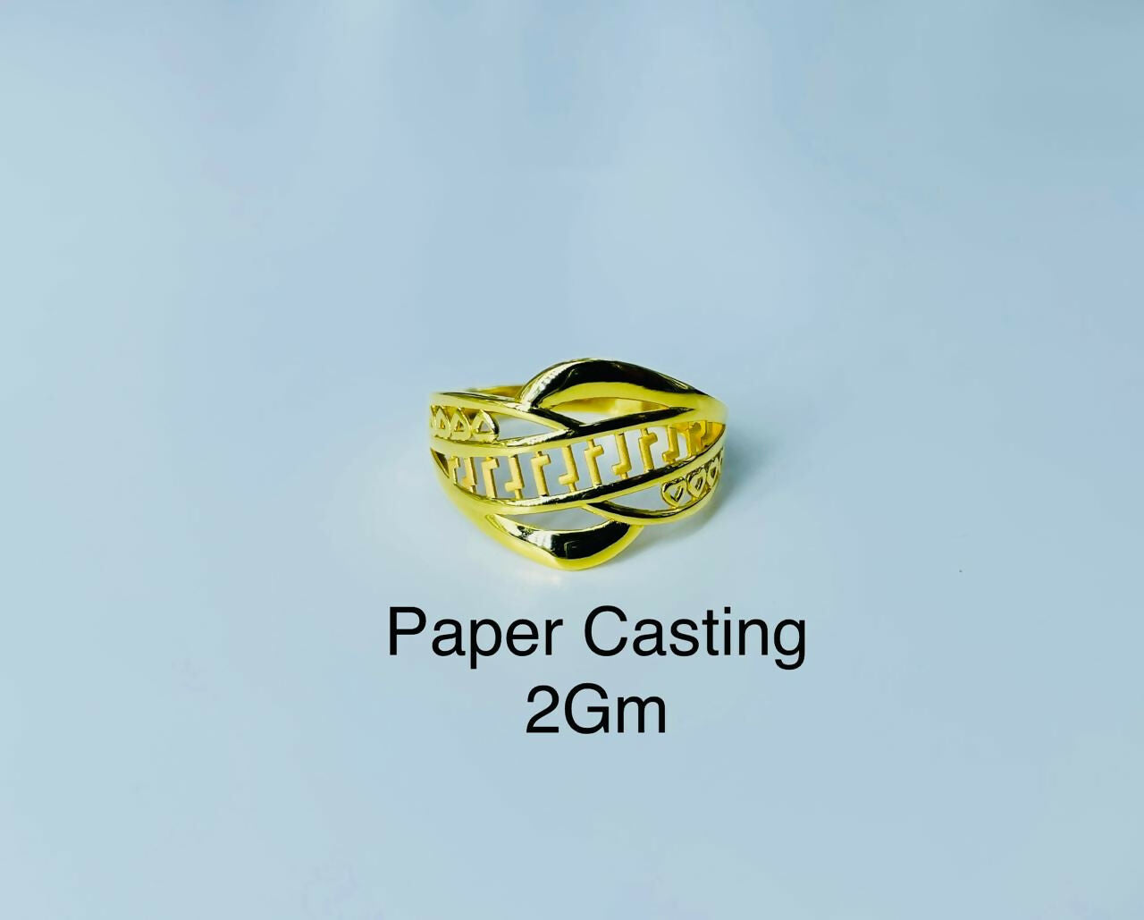 22kt Paper Casting Ladies Ring Sarafa Bazar India