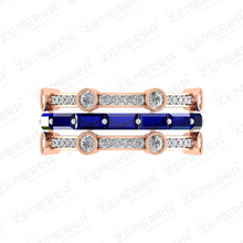 Dazzling 14k rose gold diamond band ring Sarafa Bazar India