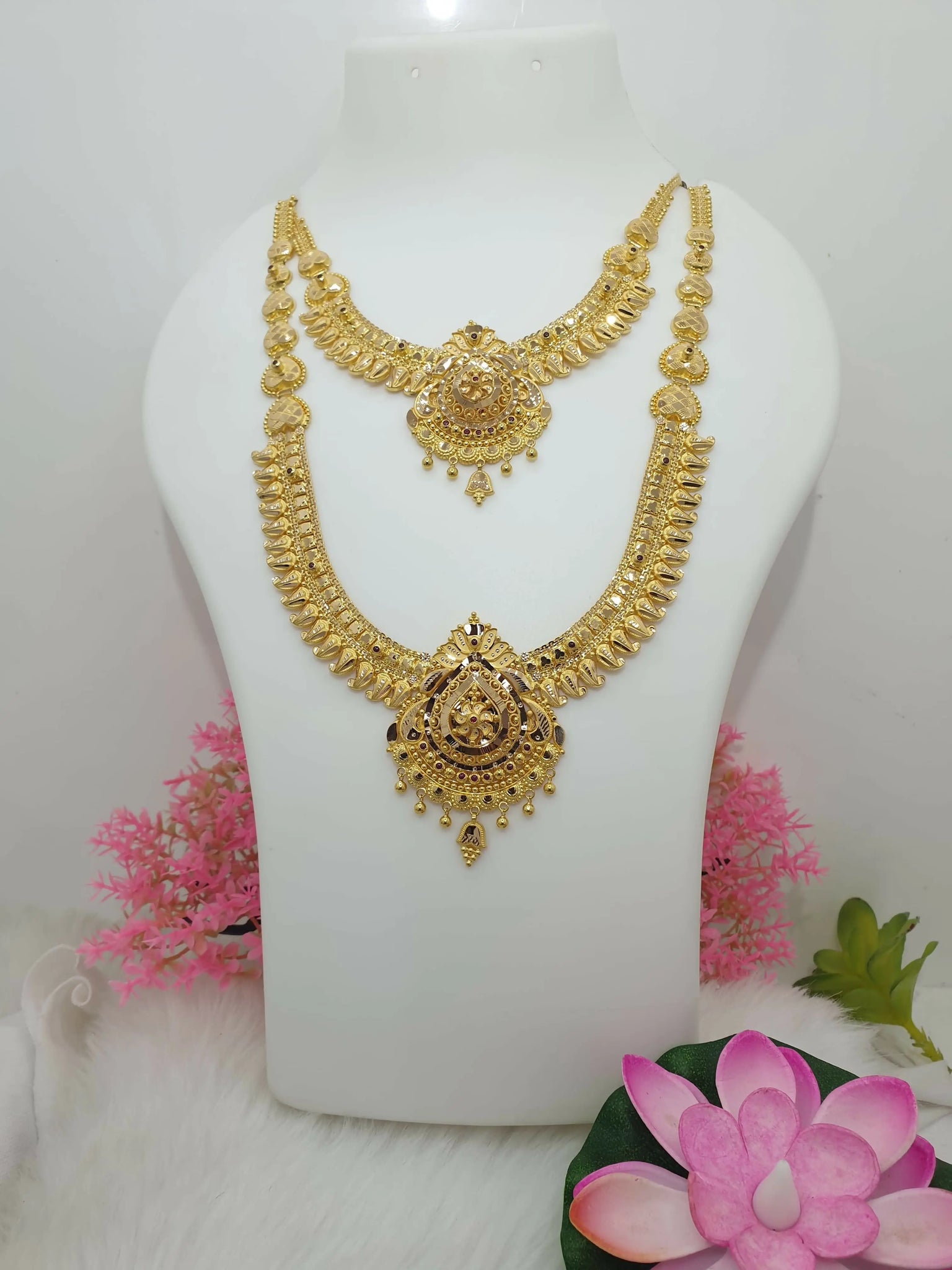 Haram Necklace & Long Set Sarafa Bazar India