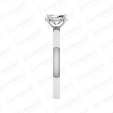 Oval Cut Solitaire Diamond Ring In 14K White Gold Sarafa Bazar India