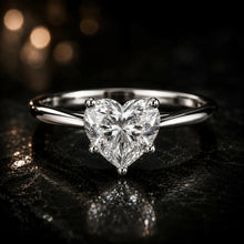 Heart Cut Lab Grown Diamond Women's Ring 9Kt Gold Sarafa Bazar India