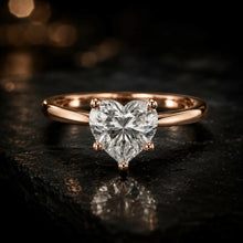 Heart Cut Lab Grown Diamond Women's Ring 9Kt Gold Sarafa Bazar India