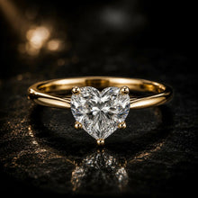 Heart Cut Lab Grown Diamond Women's Ring 9Kt Gold Sarafa Bazar India