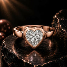Heart Cut lab Grown Diamond Women's Ring 9KT Rose Gold Sarafa Bazar India
