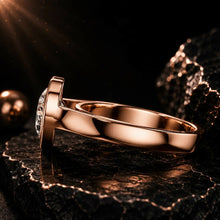 Heart Cut lab Grown Diamond Women's Ring 9KT Rose Gold Sarafa Bazar India