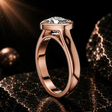 Heart Cut lab Grown Diamond Women's Ring 9KT Rose Gold Sarafa Bazar India