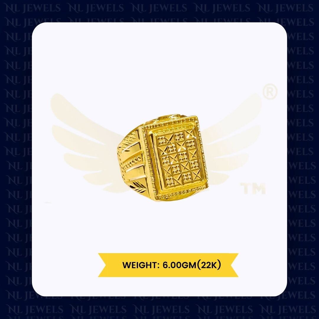22kt Handmade Gents Ring Sarafa Bazar India