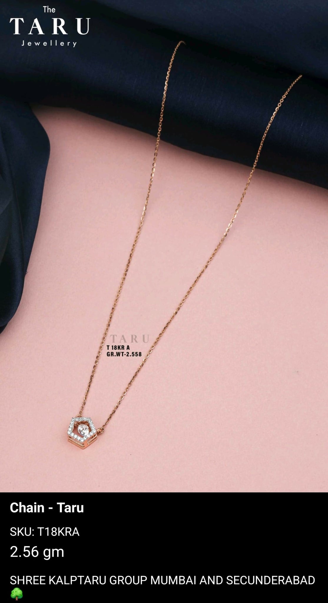 Rose Gold Chain Set Sarafa Bazar India