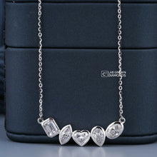 Five Stone Diamond Pendant Necklace Sarafa Bazar India