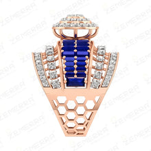Hot Selling 14K Gold Diamond Double Halo Wedding Band Ring Sarafa Bazar India