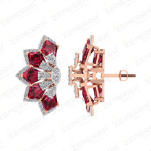 Hot Selling 14K Gold Diamond Ruby Kite Stone Wedding Necklace Set Sarafa Bazar India