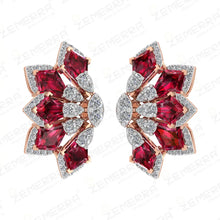 Hot Selling 14K Gold Diamond Ruby Kite Stone Wedding Necklace Set Sarafa Bazar India